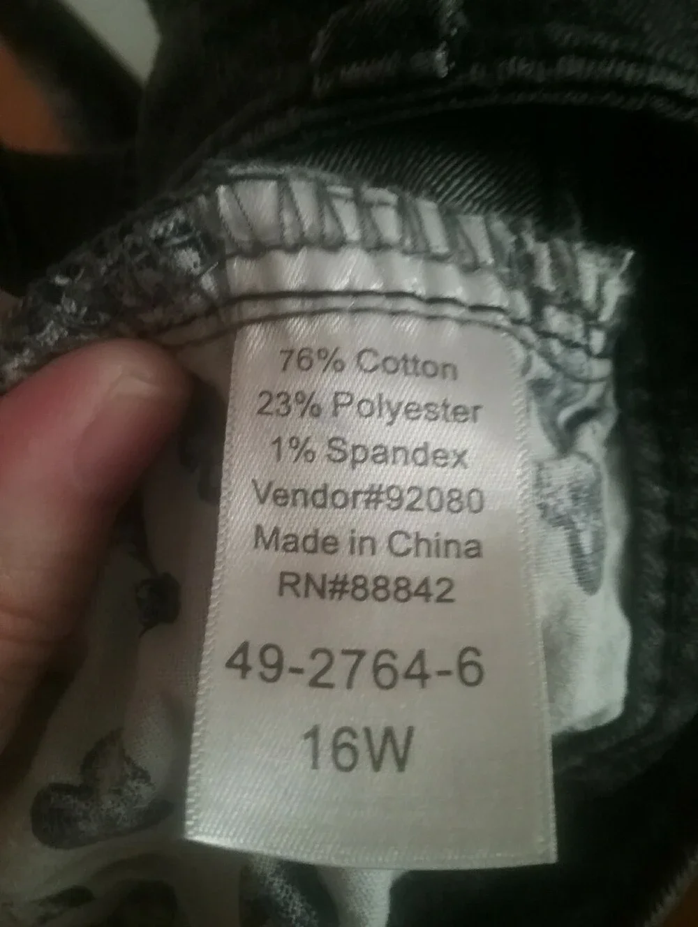 Women's Black Capri Jeans - Denim24/7 - 16W - Picture 3 of 4